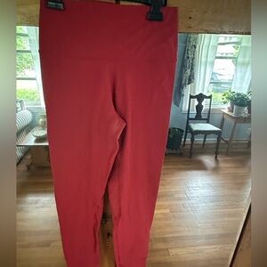 Colorful koala dark red leggings. Size small.